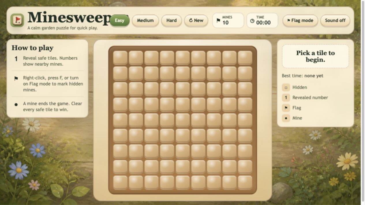 Minesweeper game preview