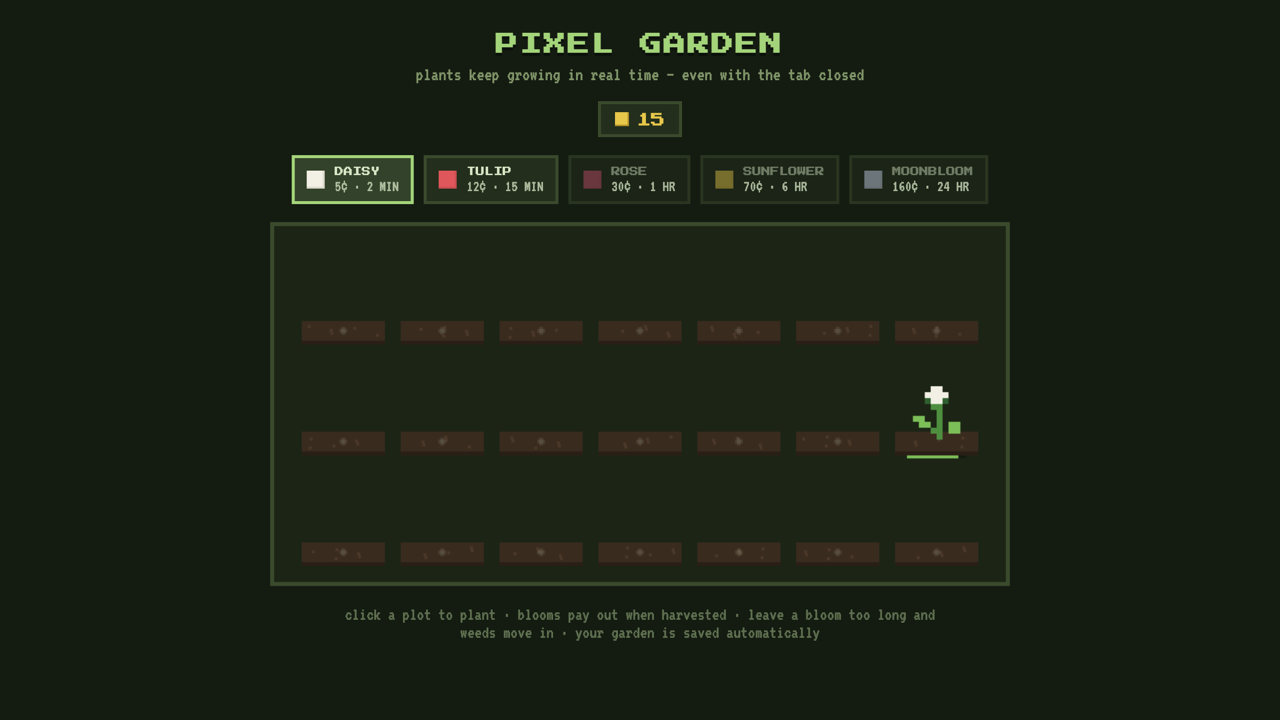 Pixel Garden game preview